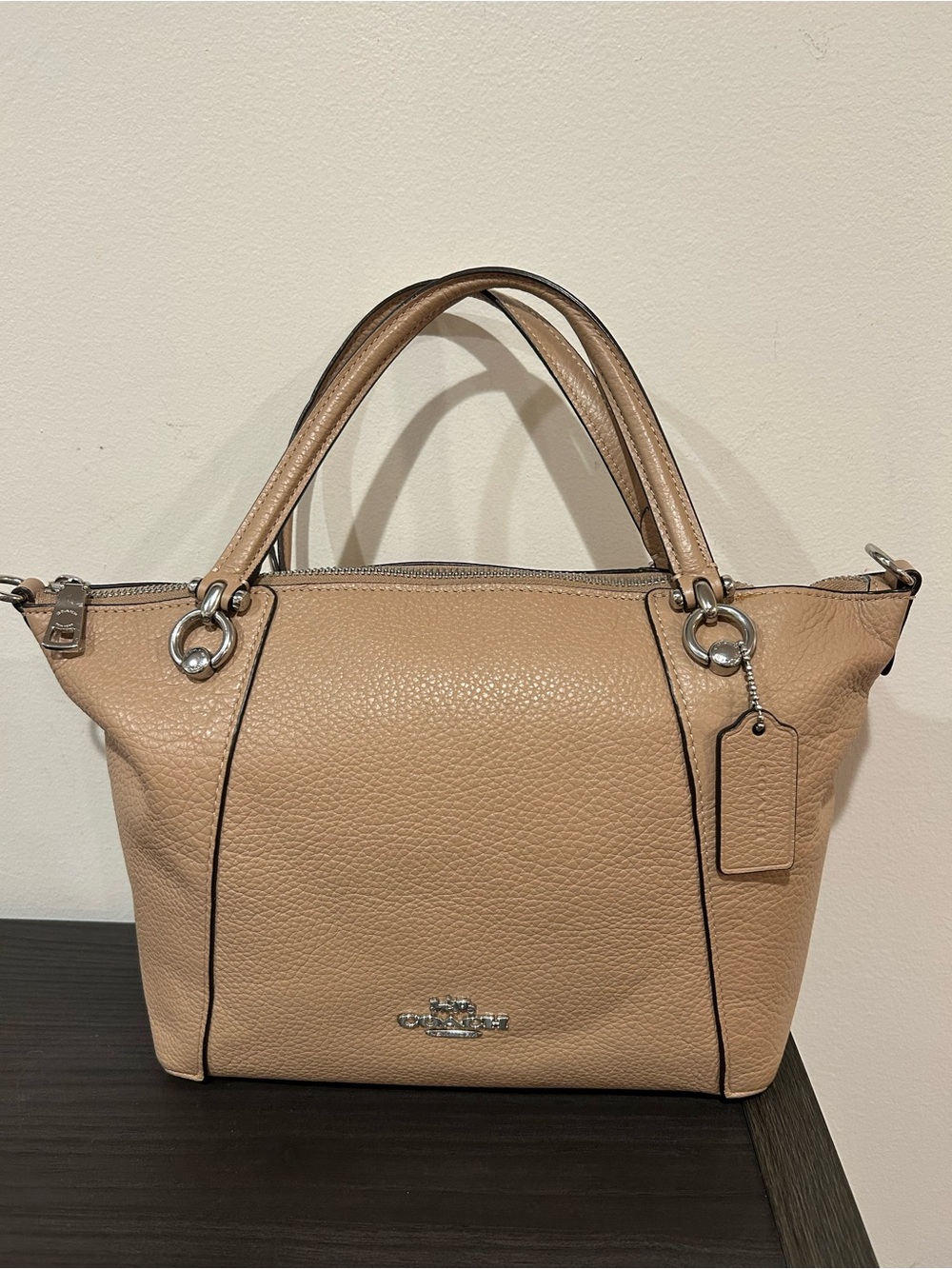 Coach Kacey Satchel Crossbody in Taupe color (Style#C6229)EUC